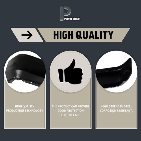Perfit Liner New Black Steel Front Bumper Face Bar Compatible for Chevy C1500 C2500 C3500 K1500 K2500 K3500 Tahoe Blazer Suburban Cadillac 1988-2000 Pickup Truck GM1002168 15607509 in Saudi Arabia