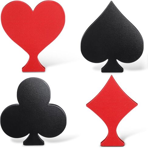 4 Pcs Casino Party Decoration 7.87 Inch Poker Table Signs Poker Night Table Centerpieces Wooden Night Party Decorations for Housewarming Bar Birthday Supplies in Saudi Arabia
