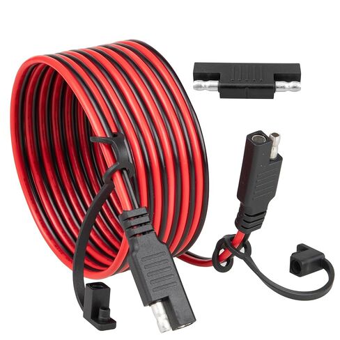 كابل تمديد Oyviny 6FT 16AWG SAE مع محول عكس القطبية، موصل سريع عالي التحمل 2 دبوس SAE مع أغطية غبار لشاحن بطارية السيارة الشمسية ومحرك التصيد 12 فولت in Saudi Arabia