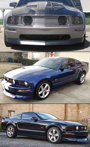 Front Bumper Lip Chin Spoiler Splitter Body Kit Compatible for 2005-2009 Ford Mustang GT V8 in Saudi Arabia
