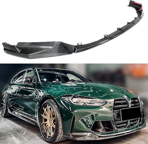 طقم فاصل الشفاه الأمامي من ألياف الكربون M طراز الأداء 3 قطعة متوافق مع 2021-2024 BMW G80 M3 G82 G83 M4 جميع الموديلات in Saudi Arabia