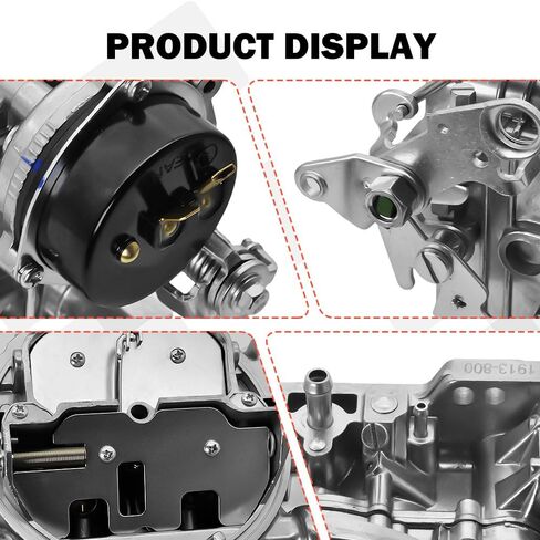 1913 800 CFM Carburetor 4-Barrel Fuel System Replacement for Thunder Series AVS2 Square Flange Carburetor Compatible with Nissan 200SX/D21/Stanza/Pathfinder/Van/Maxima in Saudi Arabia