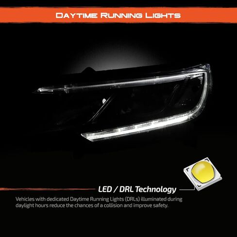 AKKON - Fit 2015-2016 Honda CRV Halogen Type w/LED DRL Models OE Style Headlight Headlamp Assembly Set in Saudi Arabia
