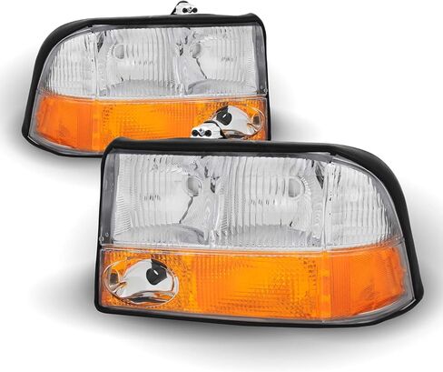 AKKON - For GMC Sonoma Jimmy Oldsmobile Bravada OE Replacement Chrome Bezel Headlights Driver/Passenger Pair in Saudi Arabia