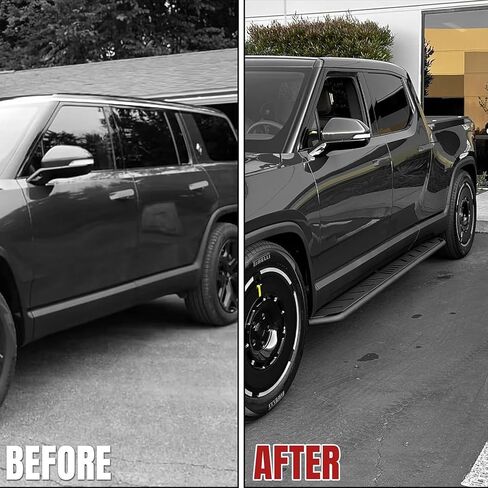 2Pcs Running Boards Intended for R1T Side Steps Nerf Bars Pedals Compatible with R1T 2022 2023 2024 Accessories in Saudi Arabia