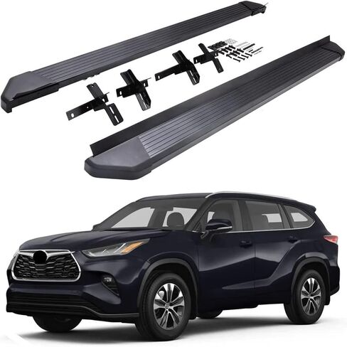 Black Foot Step Bars for 2020-2025 Toyota Highlander XU70 Running Boards Side Steps Nerf Bar Pedal Accessories in Saudi Arabia