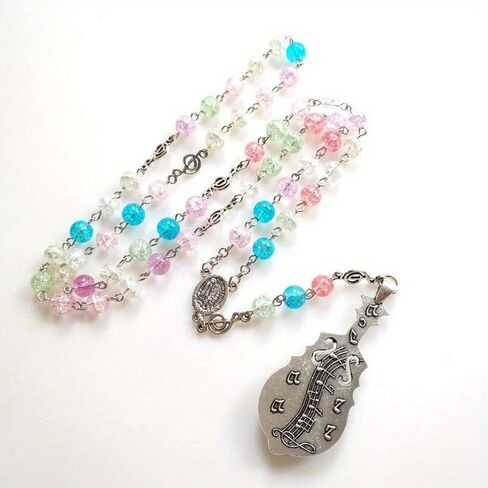 Catholic Rosary Bead Necklace for Women Long Chain Crucifix Cross Pendant Female Religious Prayer Jewelry Wall Cross Decoration in Saudi Arabia
