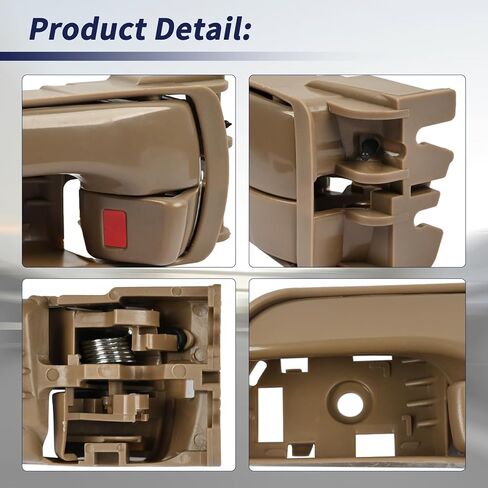 مقابض الأبواب الداخلية اليسرى واليمنى متوافقة مع Toyota Sienna 2004 2005 2006 2007 2008 2009 2010 استبدال 69206-AE010 69205-AE010 69206-AE010-B1 مقبض داخلي 2 قطعة in Saudi Arabia