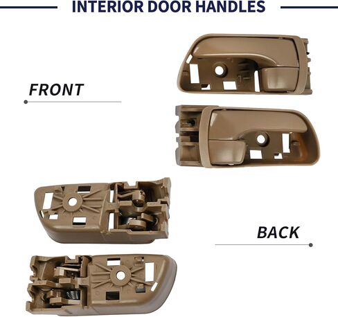 مقابض الأبواب الداخلية اليسرى واليمنى متوافقة مع Toyota Sienna 2004 2005 2006 2007 2008 2009 2010 استبدال 69206-AE010 69205-AE010 69206-AE010-B1 مقبض داخلي 2 قطعة in Saudi Arabia
