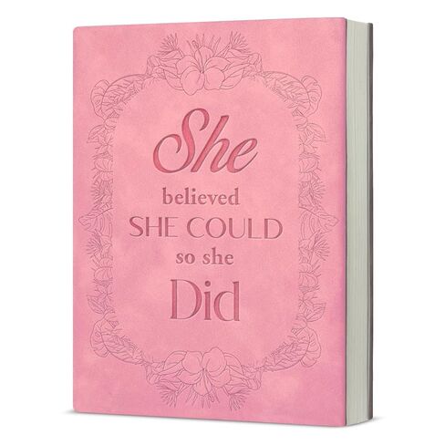 Inspirational Notebook Journal Gifts for Her, She Believed She Could Pink Journal Motivational Gift for Women Work Office School-Purple in Saudi Arabia