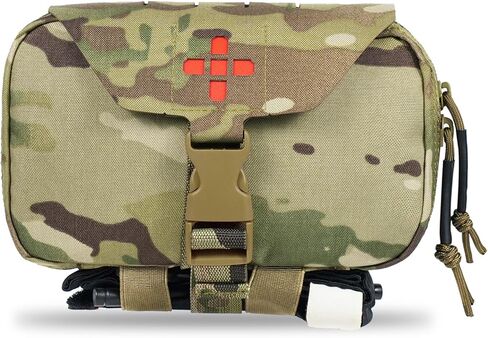 Ifak Pouch-Rapid Deployment Tactical MOLLE Trauma Kit Pouches | Quick Release Tear-Off Medical First Aid Kit Organiser with Red Immediate Identify For Emergency Surviva. in Saudi Arabia