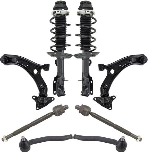 TRQ 10 Piece Steering Suspension Kit Complete Struts Control Arms Tie Rods End Links Compatible with 2009-2013 Honda Fit in Saudi Arabia