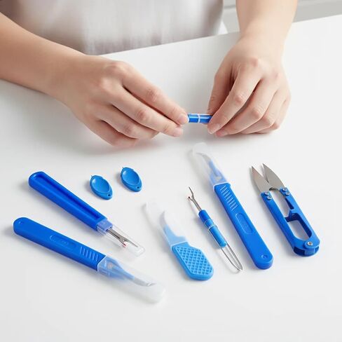 7-Piece Seam Ripper Set, Multi-Function Stitch Remover Kit with Buttonhole Cutter for Sewing and Crafting in Saudi Arabia