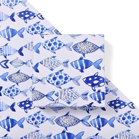 Sikiweiter Mermaid Wrapping Paper Roll - Mini Roll 17 Inches x 33 Feet - Birthday Wrapping Paper for Girls, Little Mermaid Wrapping Paper for Girls Birthday Christmas Holiday, in Saudi Arabia
