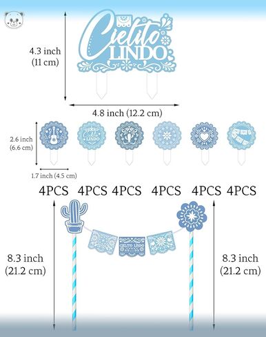 مجموعة ديكورات الحفلات الوردية من Cielito Lindo - لافتات Papel Picado وأغطية الكب كيك لأعياد الميلاد، وحفلات استقبال المولود الجديد، ومستلزمات العيد المكسيكي in Saudi Arabia
