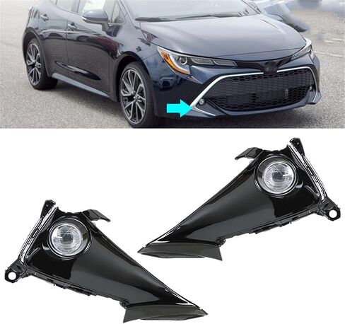 labwork 1 Pair Fog Lights Lamps Replacement for Corolla Hatchback 2019 2020 2021 Clear Lens with Switch + Harness + Bezel Kit Driving Fog Lights Lamps Driver and Passenger Side in Saudi Arabia