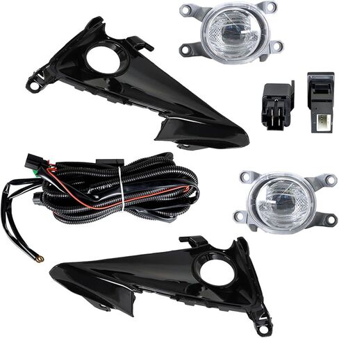 labwork 1 Pair Fog Lights Lamps Replacement for Corolla Hatchback 2019 2020 2021 Clear Lens with Switch + Harness + Bezel Kit Driving Fog Lights Lamps Driver and Passenger Side in Saudi Arabia