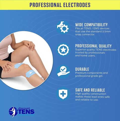 أقطاب TENS الكهربائية المتوافقة مع HealthMateForever، 10 (5 أزواج) وسادات بديلة متوافقة مع HealthMate المتميزة لوحدات TENS، علامة تجارية خصم TENS in Kuwait