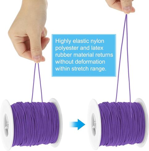 PATIKIL Stretchy String for Bracelets 77 Yards / 70 M, 2 mm Elastic Cord for Jewelry Making, Necklaces, Beading and Crafts DIY, Light Purple in Saudi Arabia
