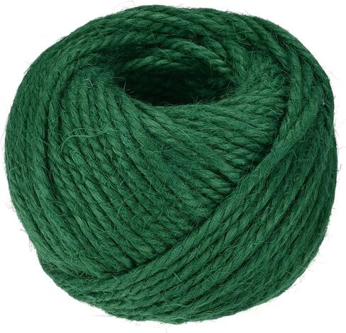 82 Feet 2.5mm Garden Twine, Jute Rope String for Crafts, Gift Wrapping, Packing, Gardening, and Wedding Decor, Dark Green in Saudi Arabia