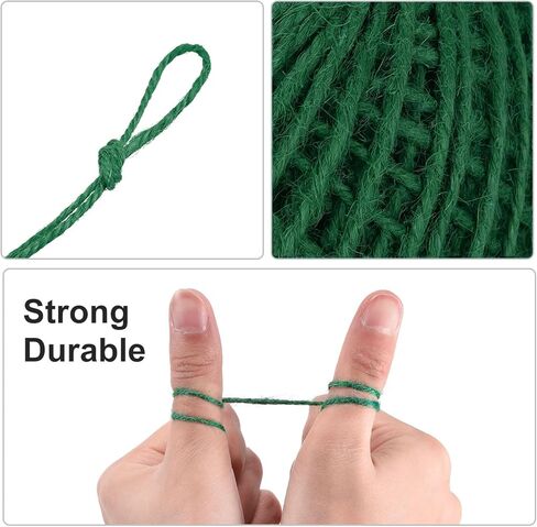 82 Feet 2.5mm Garden Twine, Jute Rope String for Crafts, Gift Wrapping, Packing, Gardening, and Wedding Decor, Dark Green in Saudi Arabia
