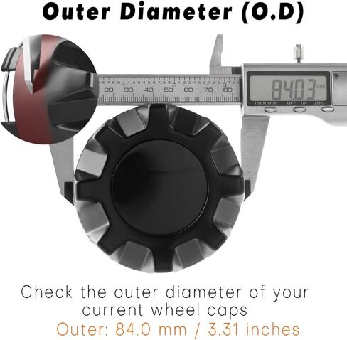 Wheel Center Caps for ITP SS Golf Cart Wheels Hurricane ‎4/110-4/156 - C110 ITP Center Hubcaps | 4 Pack Black Center Cover Replacement in Saudi Arabia
