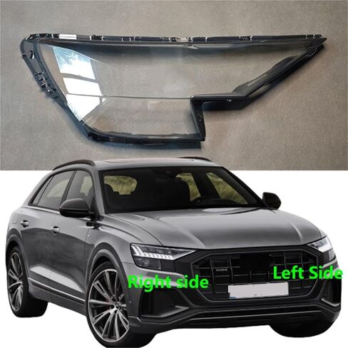Compatible For Audi Q8 2018 2019 2020 2021 2022 2023 2024 Headlamp Lens Cover Transparent Headlight Shell Glass Replace Original Lampshade(Right side) in Saudi Arabia