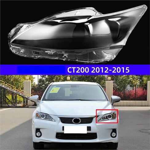متوافق مع لكزس CT CT200 CT200h 2012 2013 2014 2015 ملحقات السيارة استبدال أضواء الكمبيوتر الشفاف قذيفة المصباح الزجاجي (يسار) in Saudi Arabia