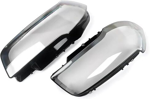 اليسار الأيمن سيارة عدسة المصباح الأمامي غطاء متوافق لسيارات BMW X3 E83 2004-2011 واضح كشافات غطاء شفاف عاكس الضوء رئيس مصباح قذيفة (الجانب الأيمن) in Saudi Arabia