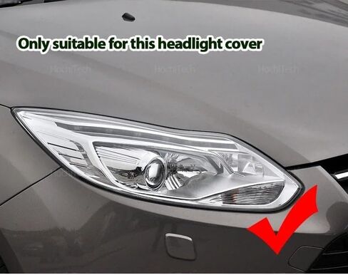 غطاء أمامي شفاف للسيارة متوافق مع Ford Focus MK3 2012-2014 قبل تجميل غطاء عدسة زجاج السيارات غطاء إضاءة الرأس غطاء عاكس الضوء in Saudi Arabia