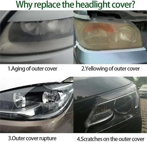 Car Front Headlight Lens Cover Compatible For Ford F-150 F150 2009-2014 Left And Right Clear Lamp Hood Transparent Lampshade in Saudi Arabia