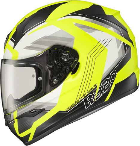 ScorpionEXO R320 Full Face Adult Motorcycle Helmet with Pinlock Ready Shield and Bluetooth Ready Speaker Pockets DOT Approved Dream (White - Large) in Saudi Arabia