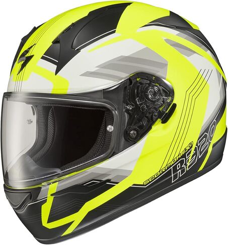 ScorpionEXO R320 Full Face Adult Motorcycle Helmet with Pinlock Ready Shield and Bluetooth Ready Speaker Pockets DOT Approved Dream (White - Large) in Saudi Arabia