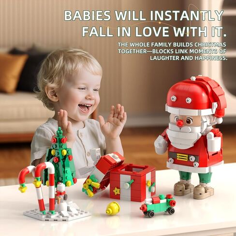 Christmas Building Blocks Set, 750 Piece Santa Claus Building Block Set with Christmas Tree and Gift Box, Santa's Gift Train Building Sets for Kids Ages 6-12, Holiday Building Toys for Boys Girls in Saudi Arabia
