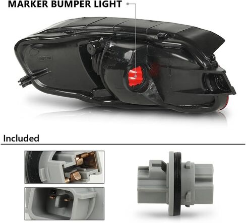 مصابيح ممتص الصدمات الجانبية الخلفية من ALLGOOD، متوافقة مع الجانب الأيمن Lexus RX400h 2006-2008/ RX350 2007-2009/ RX330 2004 2005 2006، قطعة واحدة in Saudi Arabia