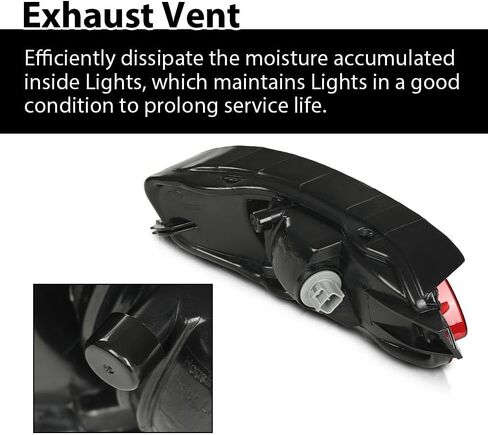 مصابيح ممتص الصدمات الجانبية الخلفية من ALLGOOD، متوافقة مع الجانب الأيمن Lexus RX400h 2006-2008/ RX350 2007-2009/ RX330 2004 2005 2006، قطعة واحدة in Saudi Arabia