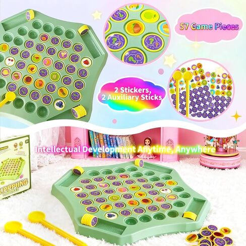 Flip Chess Memory Game, 54PCS Fruit Matching Puzzle Toy for Kids & Preschool, Educational Montessori Board Game for Memory & Logic, Family Fun, Birthday in Kuwait