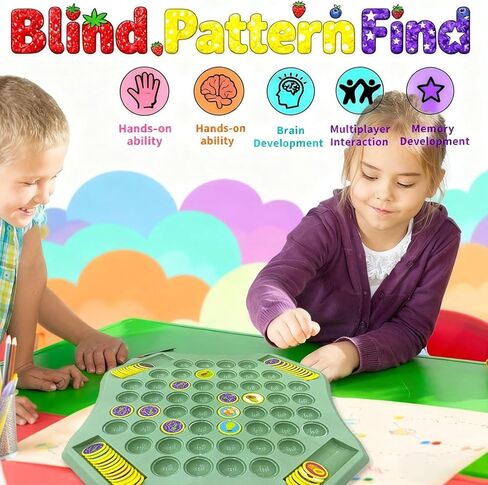 Flip Chess Memory Game, 54PCS Fruit Matching Puzzle Toy for Kids & Preschool, Educational Montessori Board Game for Memory & Logic, Family Fun, Birthday in Kuwait