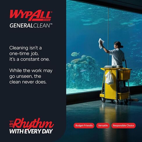 WypAll® GeneralClean™ L30 Heavy Duty Cleaning Towels (05812), Quarterfold, Strong and Soft Towels, White (90 Sheets/Pack, 12 Packs/Case, 1,080 Sheets/Case) in Saudi Arabia