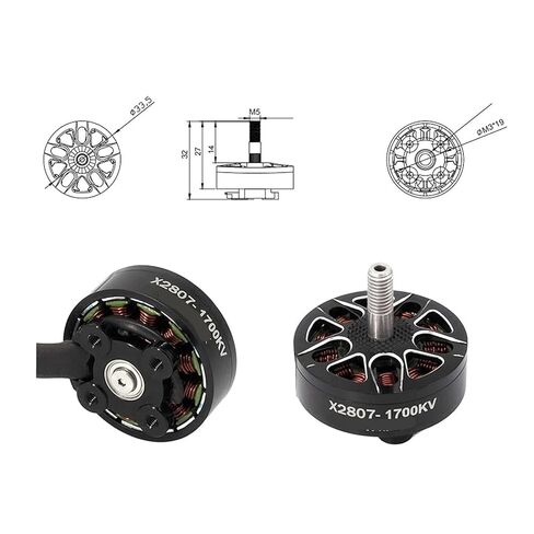 1 قطعة فرش السيارات X2807 1300/1500/1700KV 2-6S 4 مللي متر تحمل رمح المحرك in Saudi Arabia