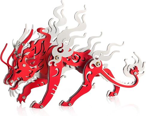 3D Metal Puzzles for Adults, Metal Model Kits for Adults, Mechanical Wolf Mechanical 3D Puzzle Stainless DIY Gifts for Men Women Home Decor Art Craft Gifts Toys. in Saudi Arabia