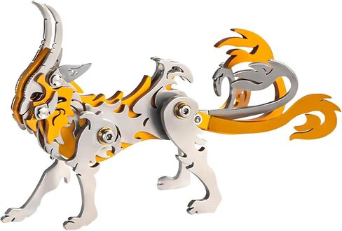 3D Metal Puzzles for Adults, Metal Model Kits for Adults, Mechanical Wolf Mechanical 3D Puzzle Stainless DIY Gifts for Men Women Home Decor Art Craft Gifts Toys. in Saudi Arabia