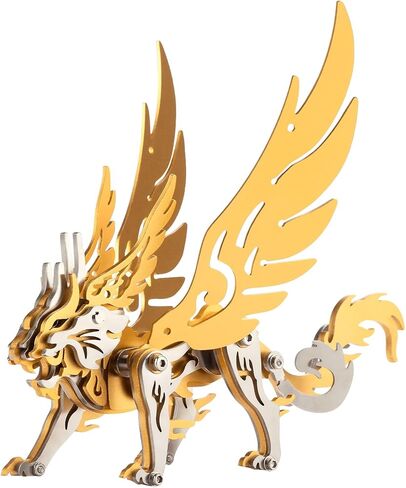 3D Metal Puzzles for Adults, Metal Model Kits for Adults, Mechanical Wolf Mechanical 3D Puzzle Stainless DIY Gifts for Men Women Home Decor Art Craft Gifts Toys. in Saudi Arabia