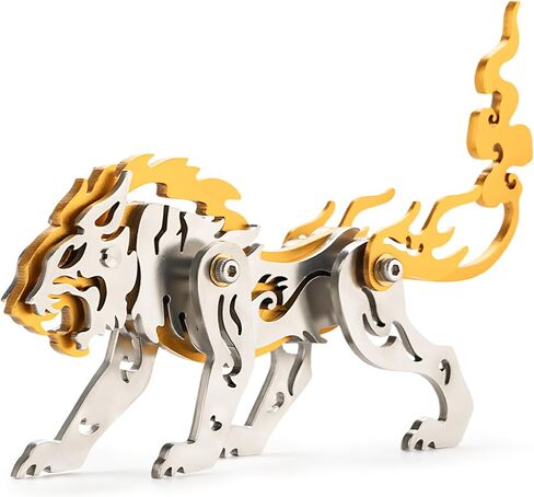 3D Metal Puzzles for Adults, Metal Model Kits for Adults, Mechanical Wolf Mechanical 3D Puzzle Stainless DIY Gifts for Men Women Home Decor Art Craft Gifts Toys. in Saudi Arabia