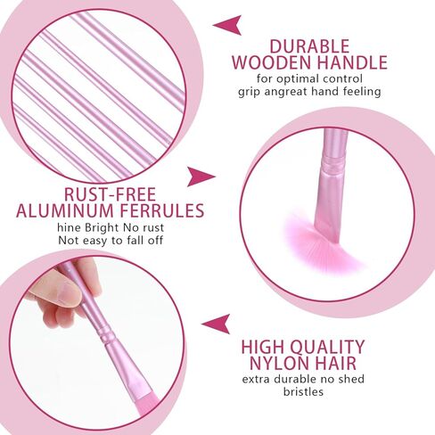 6 Pcs Paint Brushes, Acrylic Paint Brush for Acrylic Painting Watercolor Brushes Nylon Hair Brush for Oil Watercolor Canvases Rock Body Face Nail Miniature Detailing Drawing (Green) in Saudi Arabia