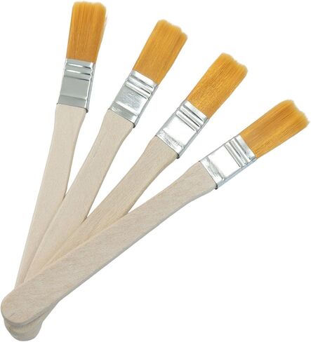 12Pcs 1Inch Durable Paint Brush, Soft Bristle Trim Painting Tool Small Paint Brushes, Nylon Bristle Painting Tool for Walls/Touch Up/Cabinets/Fences in Saudi Arabia