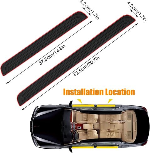 4 Pcs Car Door Sill Protector for Chevrolet Chevy Colorado GMC Canyon 2023-2025, Waterproof Anti-Scratch Rubber Car Door Protector Edge Guards for Door Steps,Car Accessories in Saudi Arabia