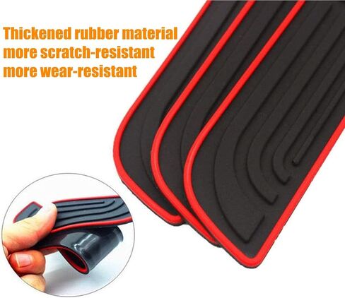 4 Pcs Car Door Sill Protector for Chevrolet Chevy Colorado GMC Canyon 2023-2025, Waterproof Anti-Scratch Rubber Car Door Protector Edge Guards for Door Steps,Car Accessories in Saudi Arabia