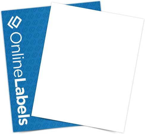 8.5 x 11 Waterproof Vinyl Sticker Paper (Laser Printers Only) - 100 Sheets - Full Sheet Labels - OnlineLabels in Saudi Arabia