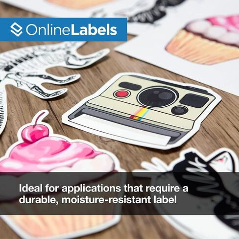 8.5 x 11 Waterproof Vinyl Sticker Paper (Laser Printers Only) - 100 Sheets - Full Sheet Labels - OnlineLabels in Saudi Arabia